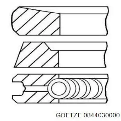 0844030000 Goetze Anéis do pistão para 1 cilindro, STD.