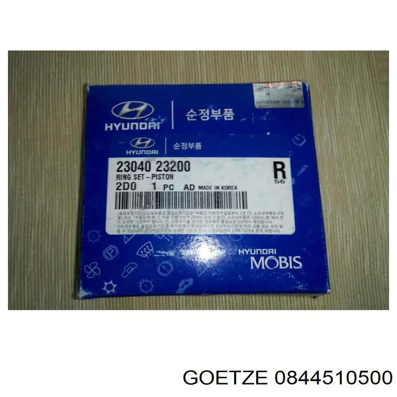 Kit de anéis de pistão de motor, 1ª reparação ( + 0,25) 0844510500 Goetze
