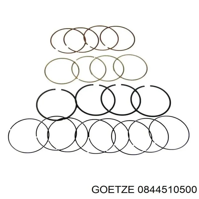 Kit de anéis de pistão de motor, 1ª reparação ( + 0,25) Goetze 0844510500 preço, a partir de 23,45 USD