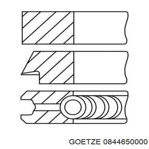 Anéis do pistão para 1 cilindro, STD. Goetze 0844650000 preço, a partir de 11,21 USD