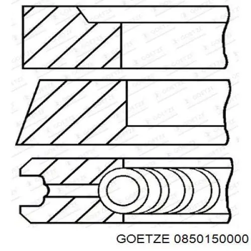 Compre 0850150000 Goetze Anéis do pistão para 1 cilindro, STD.