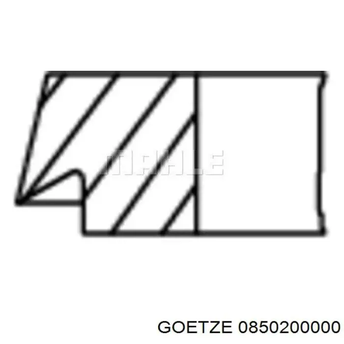 Anéis do pistão para 1 cilindro, STD. Goetze 0850200000 preço, a partir de 23,55 USD