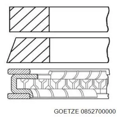 0852700000 Goetze Kit de anéis de pistão de motor, STD.
