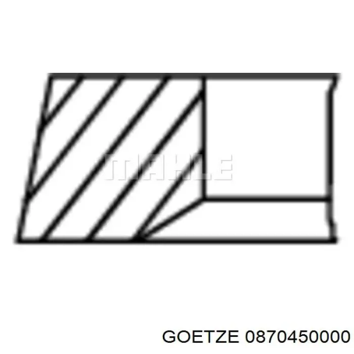 0870450000 Goetze Anéis do pistão para 1 cilindro, STD.