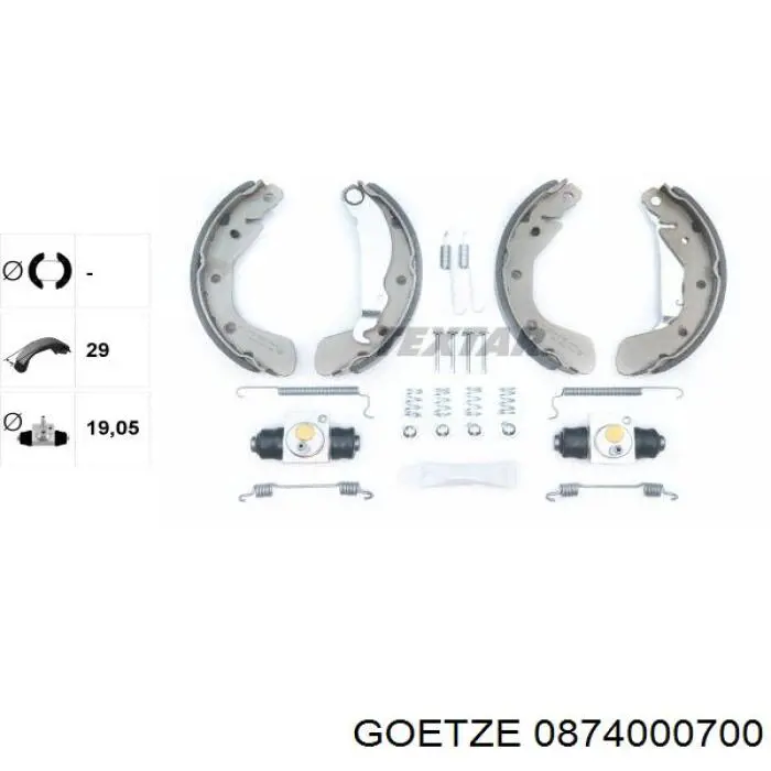 Anéis do pistão para 1 cilindro, 2ª reparação ( + 0,50) Goetze 0874000700 preço, a partir de 38,79 USD