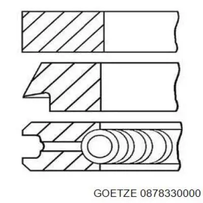 0878330000 Goetze Anéis do pistão para 1 cilindro, STD.