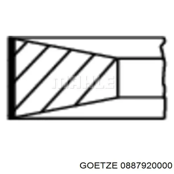 Compre 0887920000 Goetze Anéis do pistão para 1 cilindro, STD.