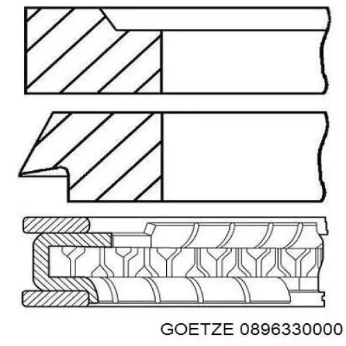 Anéis do pistão para 1 cilindro, STD. Goetze 0896330000 preço, a partir de 34,34 USD