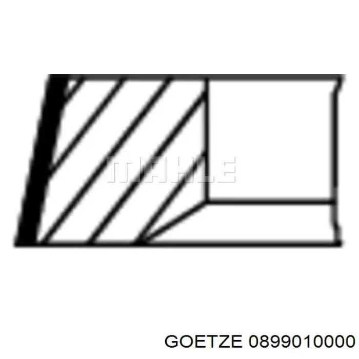 Anéis do pistão para 1 cilindro, STD. Goetze 0899010000 preço, a partir de 17,88 USD