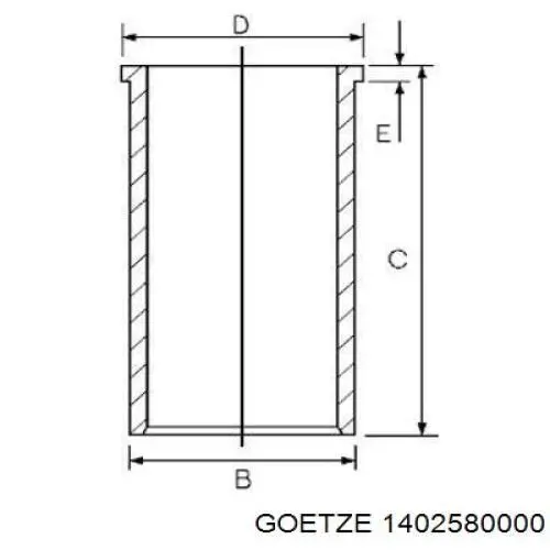 Compre 1402580000 Goetze Camisa do pistão
