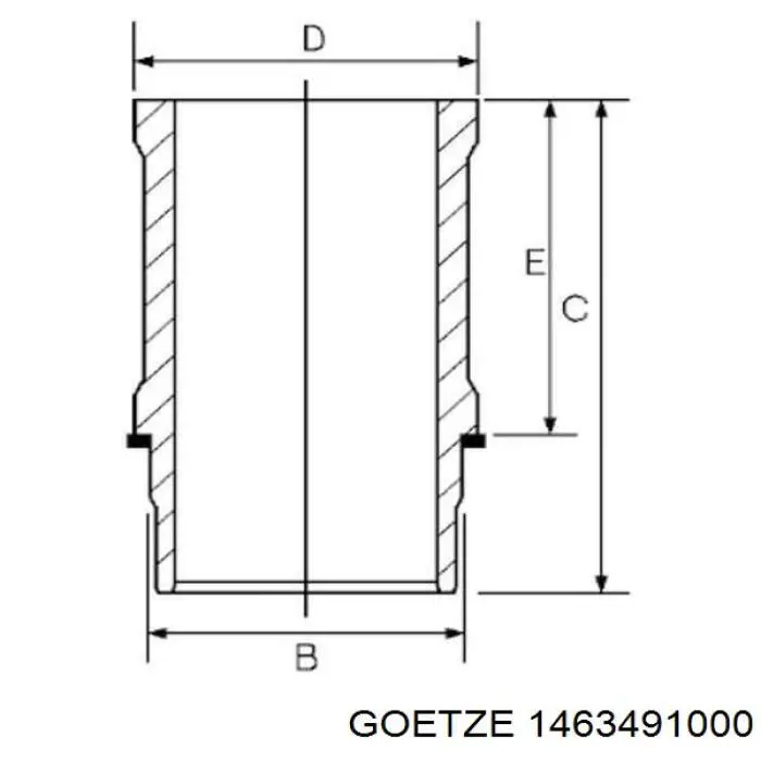 1463491000 Goetze Camisa do pistão