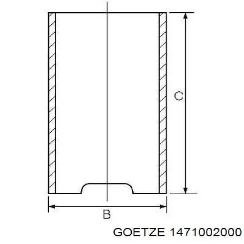 Compre 1471002000 Goetze Camisa do pistão