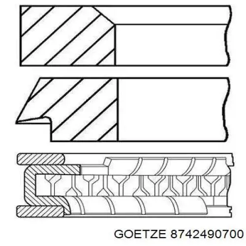 021PI00125002 Mahle Original Pistão do kit para 1 cilindro, 2ª reparação ( + 0,50)