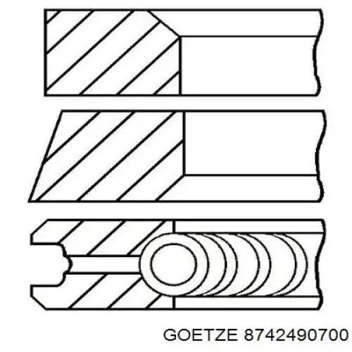 Pistão do kit para 1 cilindro, 2ª reparação ( + 0,50) 021PI00125002 Mahle Original
