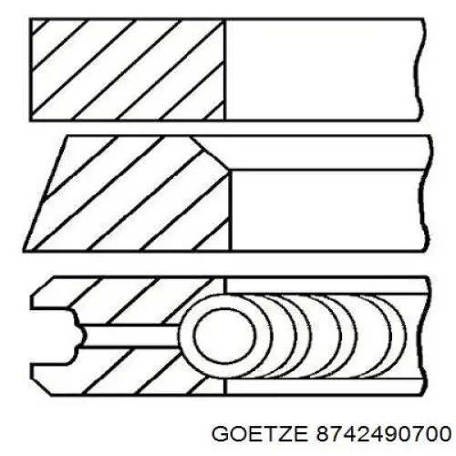 Pistão do kit para 1 cilindro, 2ª reparação ( + 0,50) Mahle Original 021PI00125002