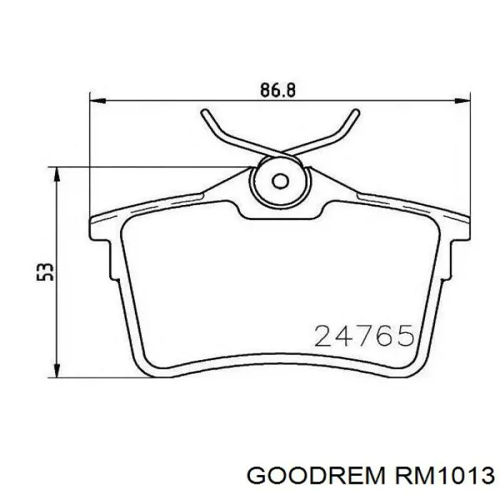 Compre RM1013 Goodrem Sapatas do freio traseiras de disco