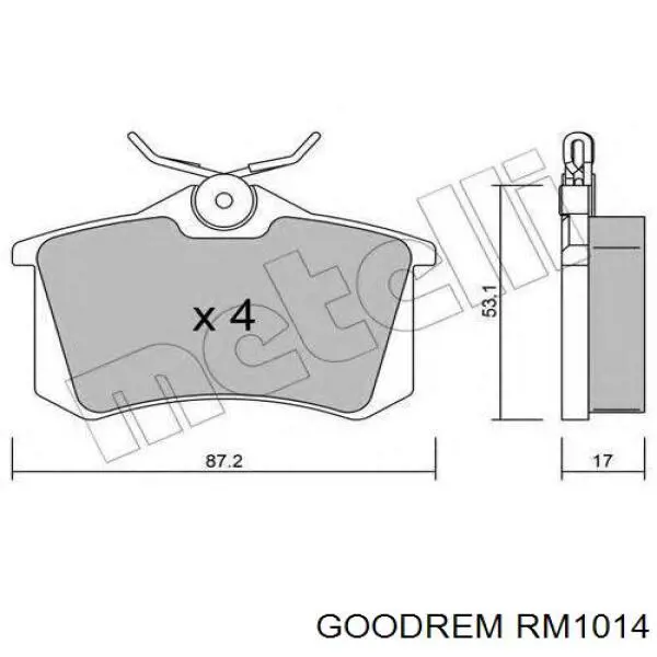 Compre RM1014 Goodrem Sapatas do freio traseiras de disco