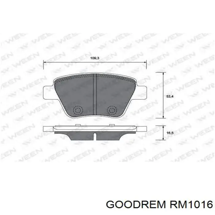 Compre RM1016 Goodrem Sapatas do freio traseiras de disco