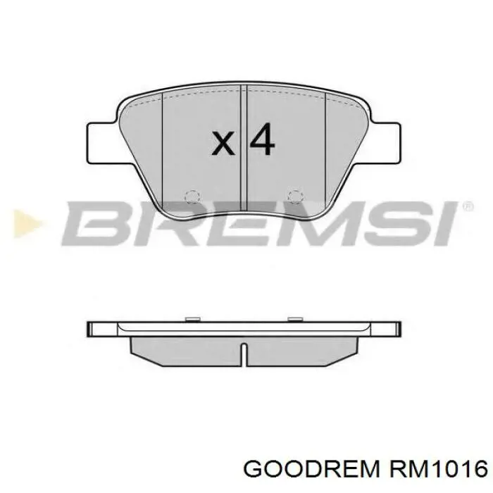 Compre RM1016 Goodrem Sapatas do freio traseiras de disco