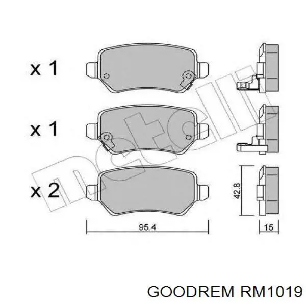 Compre RM1019 Goodrem Sapatas do freio traseiras de disco