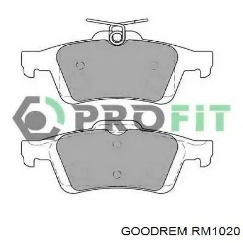 RM1020 Goodrem Sapatas do freio traseiras de disco