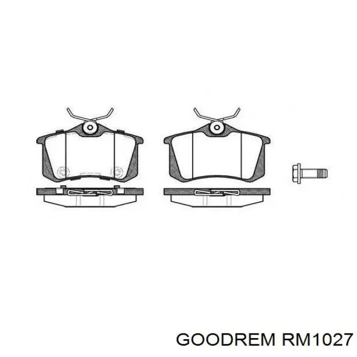 RM1027 Goodrem Sapatas do freio traseiras de disco
