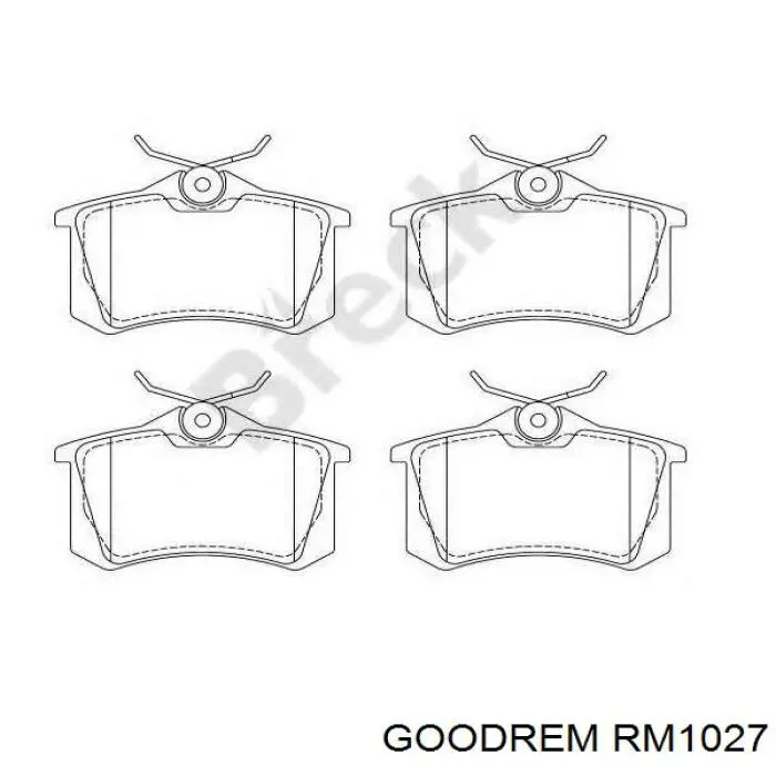 Compre RM1027 Goodrem Sapatas do freio traseiras de disco