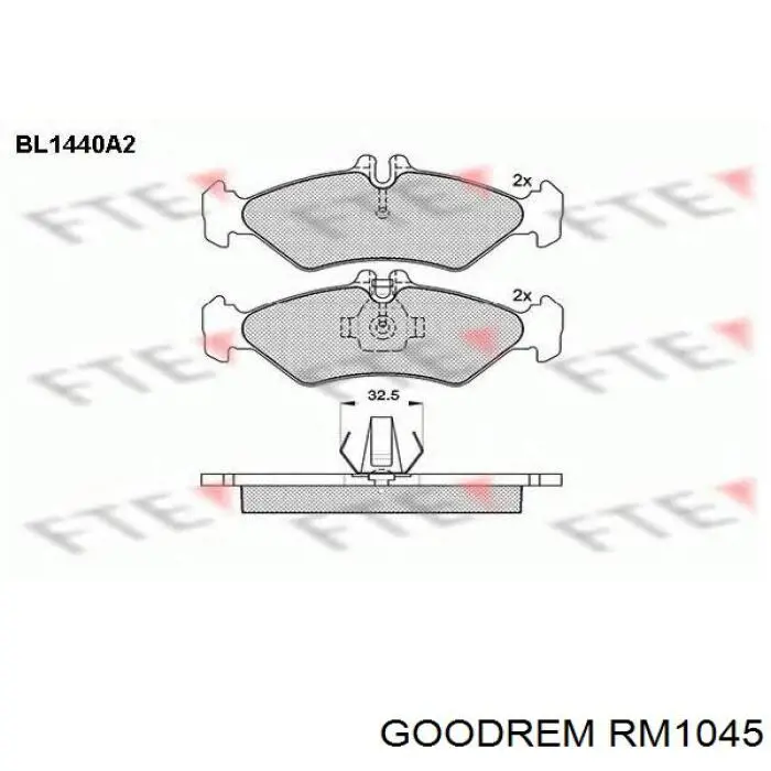 Compre RM1045 Goodrem Sapatas do freio traseiras de disco
