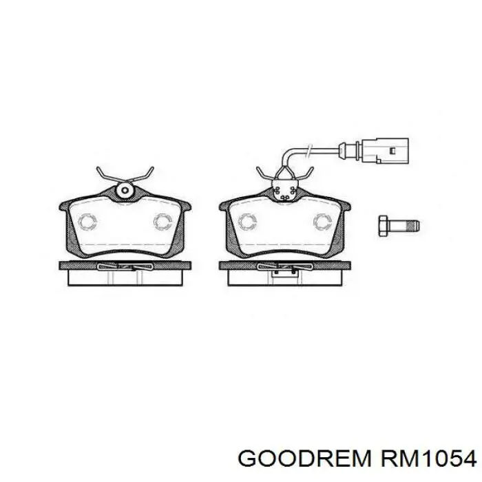 Compre RM1054 Goodrem Sapatas do freio traseiras de disco