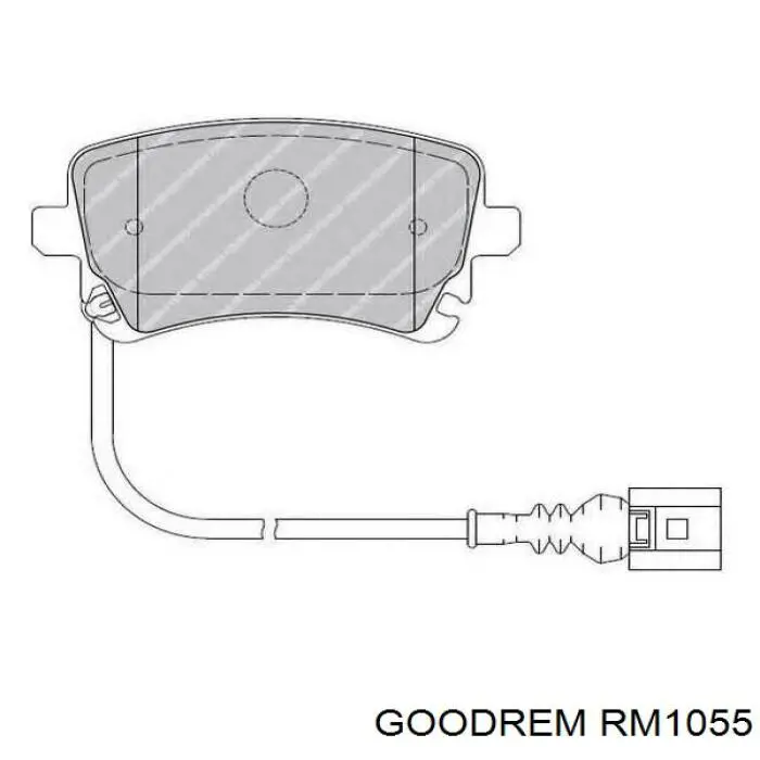 Sapatas do freio traseiras de disco Goodrem RM1055