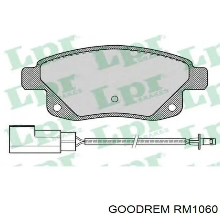 RM1060 Goodrem Sapatas do freio traseiras de disco