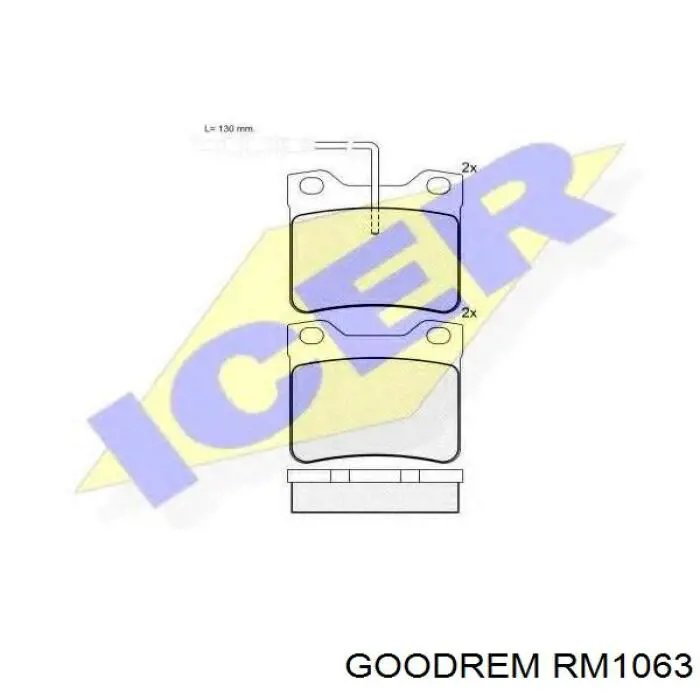 Compre RM1063 Goodrem Sapatas do freio traseiras de disco