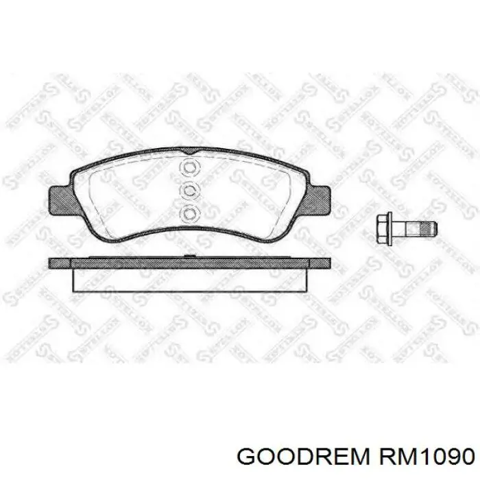 RM1090 Goodrem Sapatas do freio dianteiras de disco