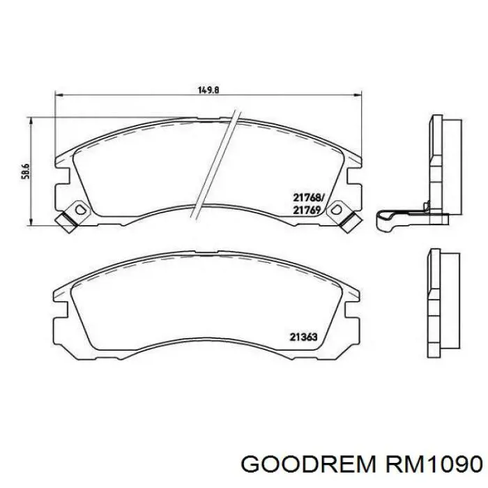 Compre RM1090 Goodrem Sapatas do freio dianteiras de disco