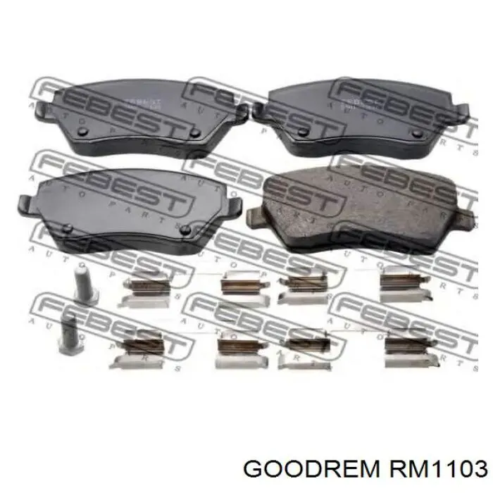 Sapatas do freio dianteiras de disco Goodrem RM1103 preço, a partir de 24,42 USD