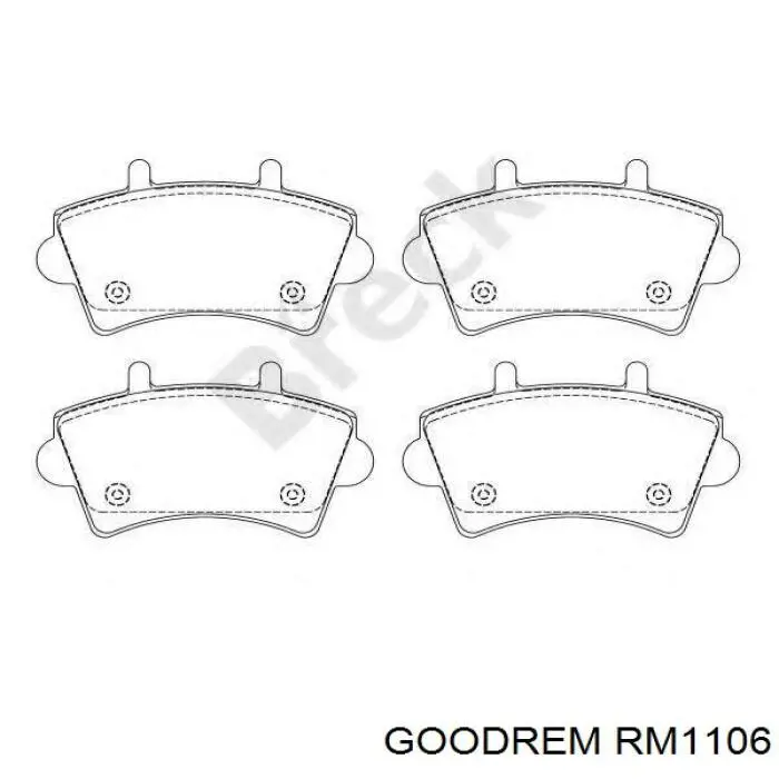 Compre RM1106 Goodrem Sapatas do freio dianteiras de disco