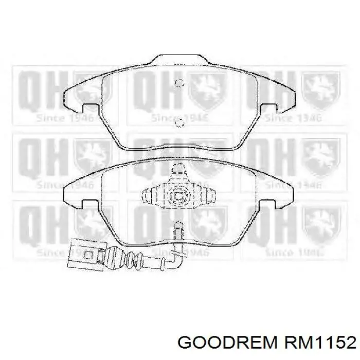 RM1152 Goodrem Sapatas do freio dianteiras de disco