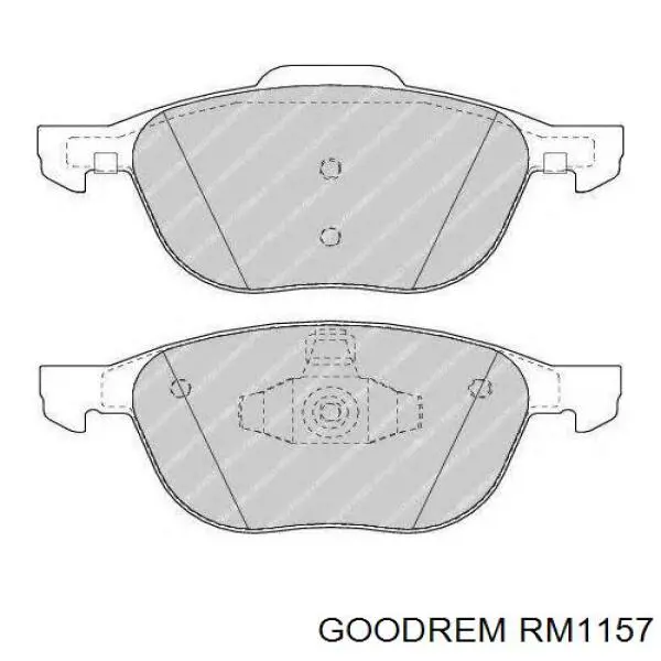 RM1157 Goodrem Sapatas do freio dianteiras de disco