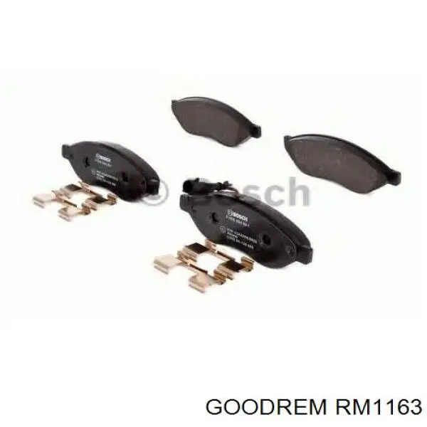 Sapatas do freio dianteiras de disco Goodrem RM1163 preço, a partir de 46,39 USD