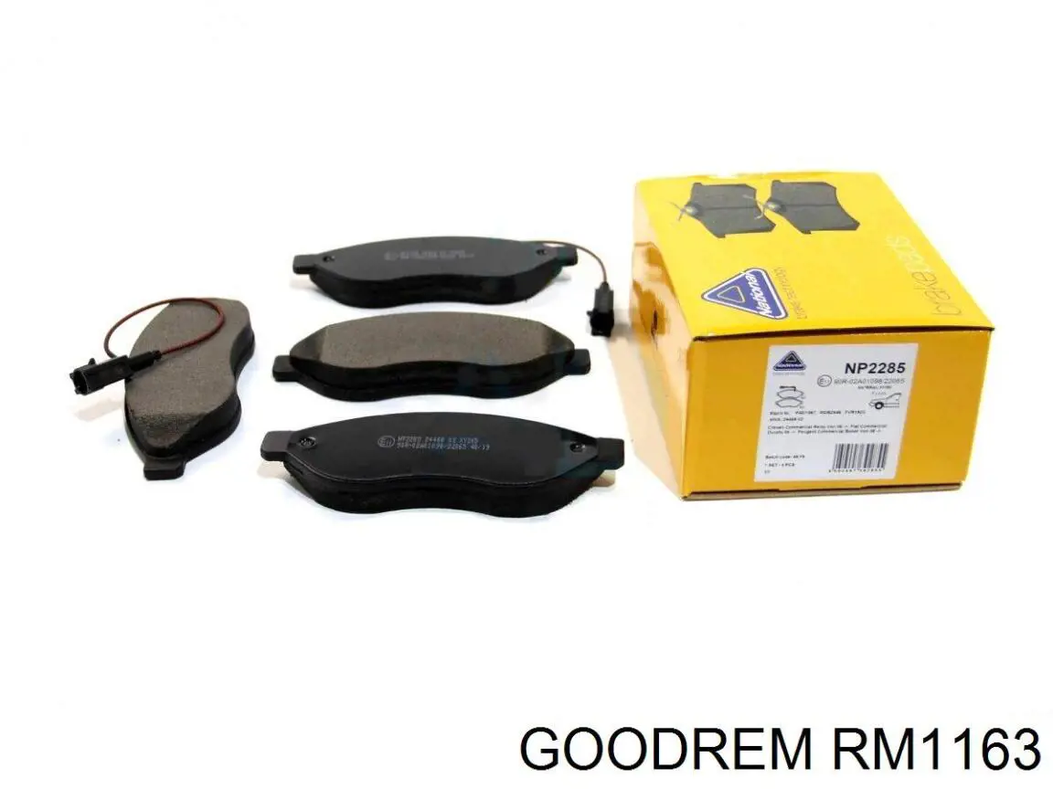 RM1163 Goodrem Sapatas do freio dianteiras de disco