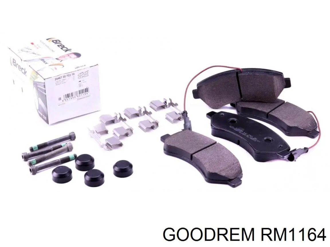 RM1164 Goodrem Sapatas do freio dianteiras de disco