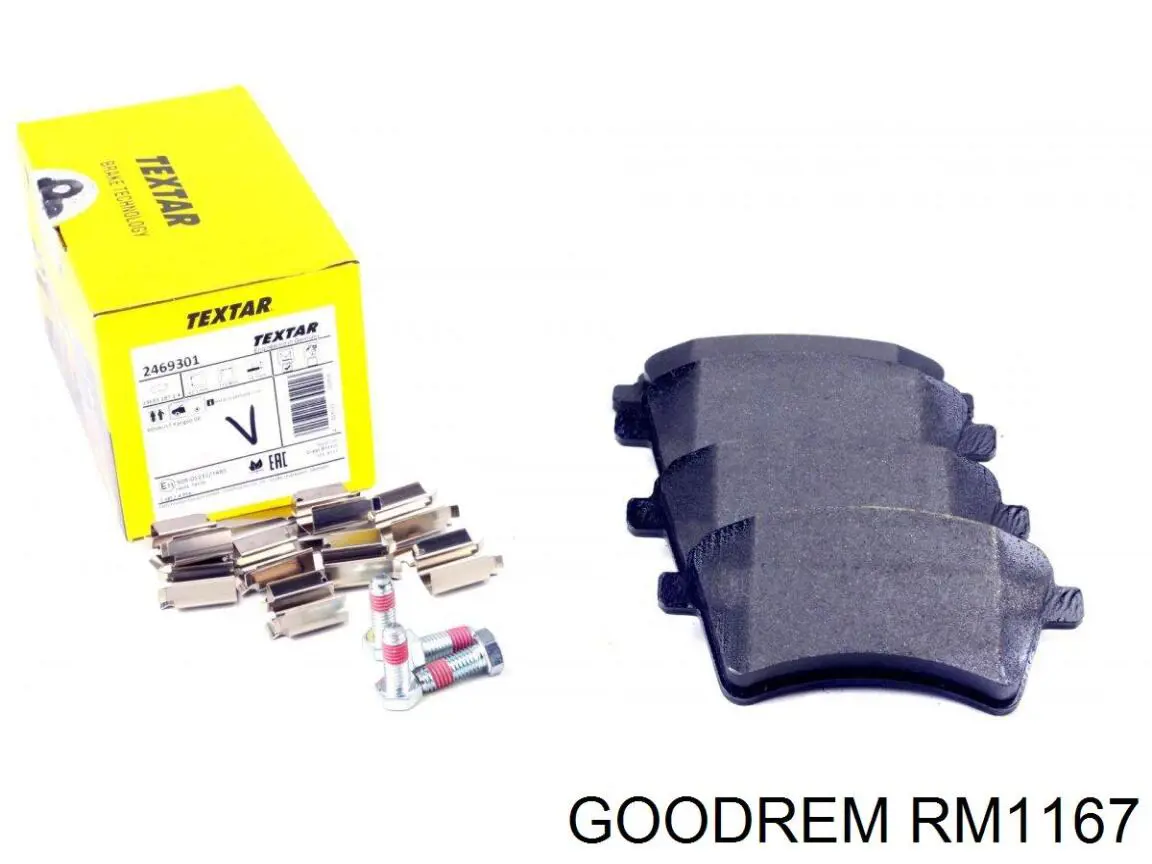 RM1167 Goodrem Sapatas do freio dianteiras de disco