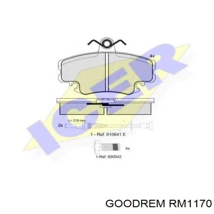 Compre RM1170 Goodrem Sapatas do freio dianteiras de disco