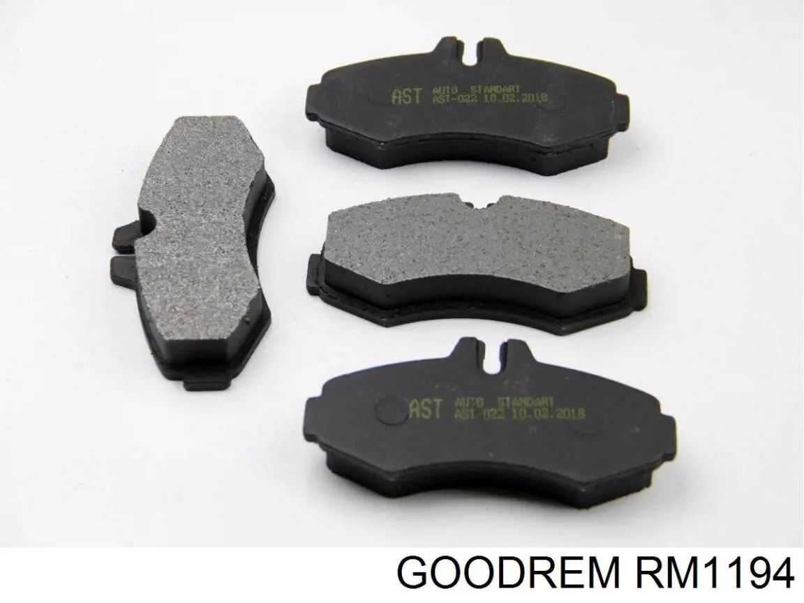 RM1194 Goodrem Sapatas do freio dianteiras de disco