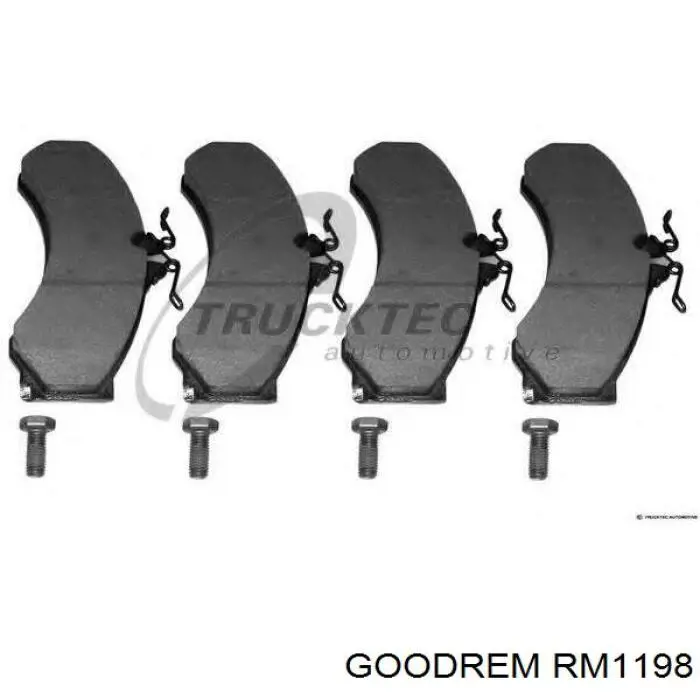 RM1198 Goodrem Sapatas do freio dianteiras de disco