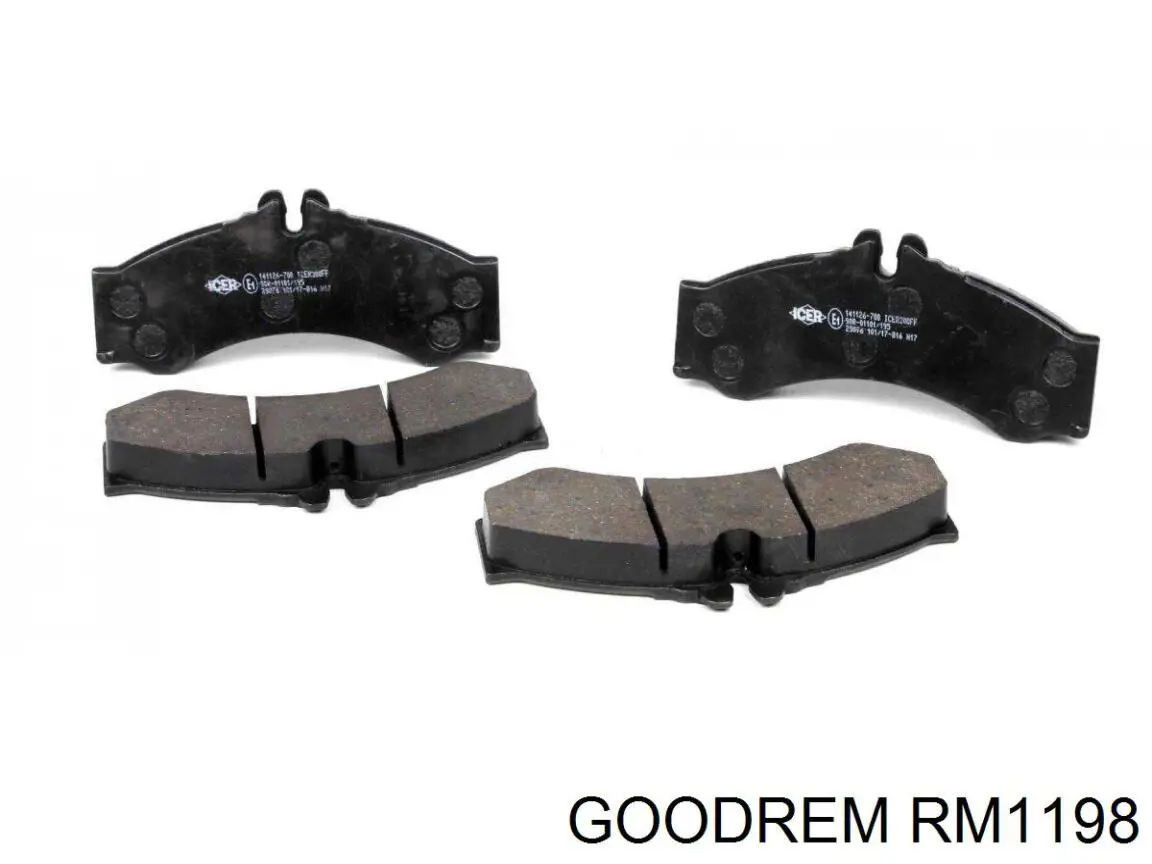 Sapatas do freio dianteiras de disco Goodrem RM1198 preço, a partir de 35,97 USD