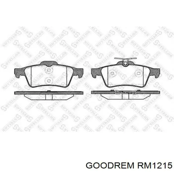 RM1215 Goodrem Sapatas do freio traseiras de disco