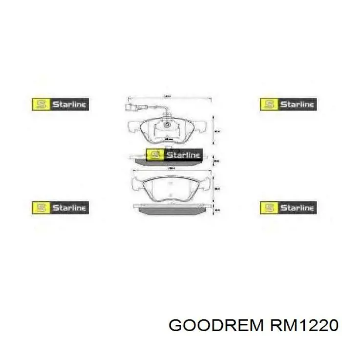 Sapatas do freio dianteiras de disco Goodrem RM1220 preço, a partir de 34,27 USD