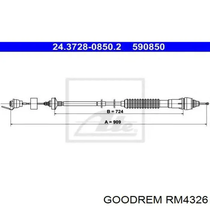 Cabo de embraiagem RM4326 Goodrem