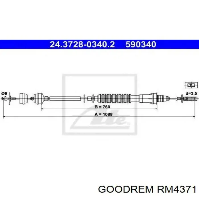 RM4371 Goodrem Cabo de embraiagem